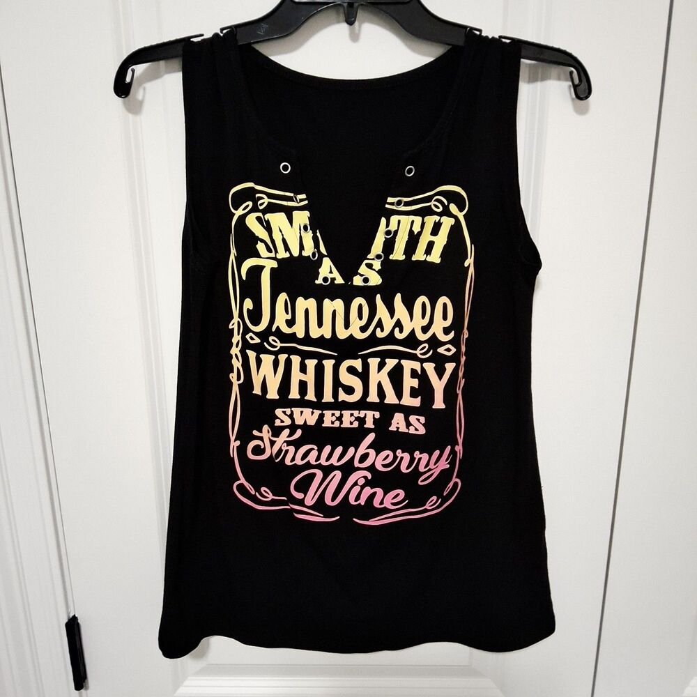 Amazon Women's Smooth As Tennessee Whiskey Graphic Tank Top Medium New w/o Tag